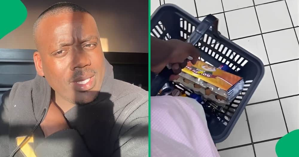 A South African man, Wandile Sphelele, shared a relatable TikTok video about grocery shopping struggles