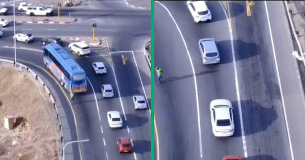 A TikTok video shows a man robbing someone in a car on the highway in Cape Town