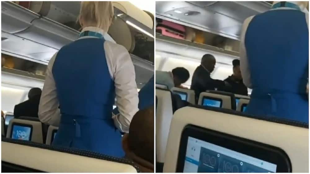 Do you think I am your mate? - Elderly Nigerian man shouts at US Airline hostess in trending new video