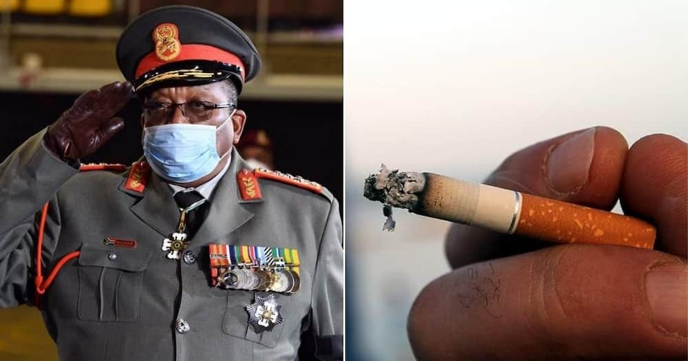 SANDF officials filmed smoking ciggies at Andrew Mlangeni's funeral