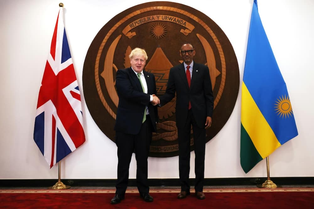British Prime Minister Boris Johnson and Rwandan President Paul Kagame held talks on their controversial migrant deal