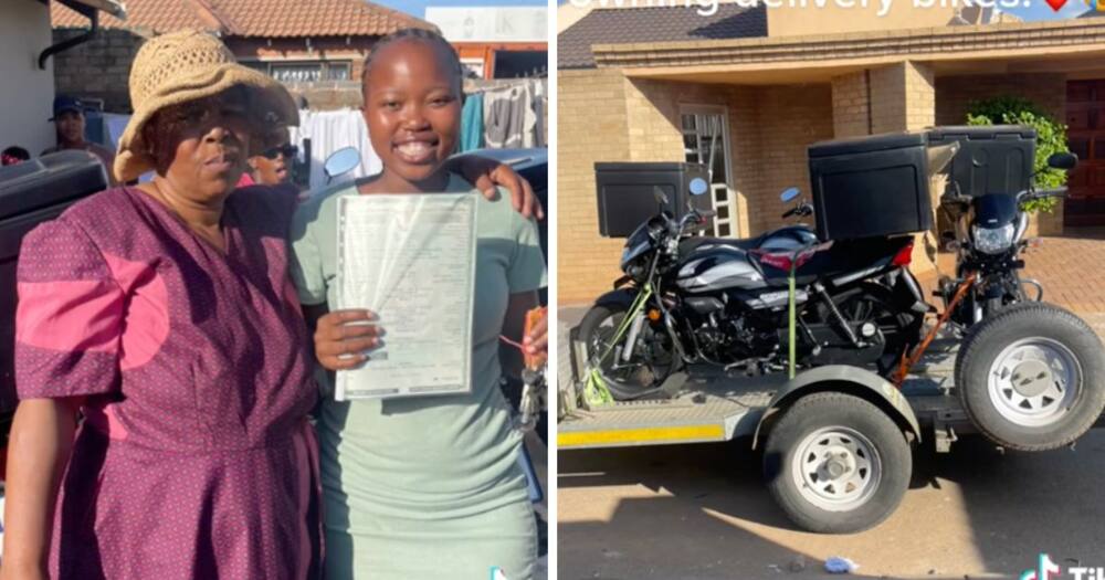 Young woman buys three delivery bikes for her business