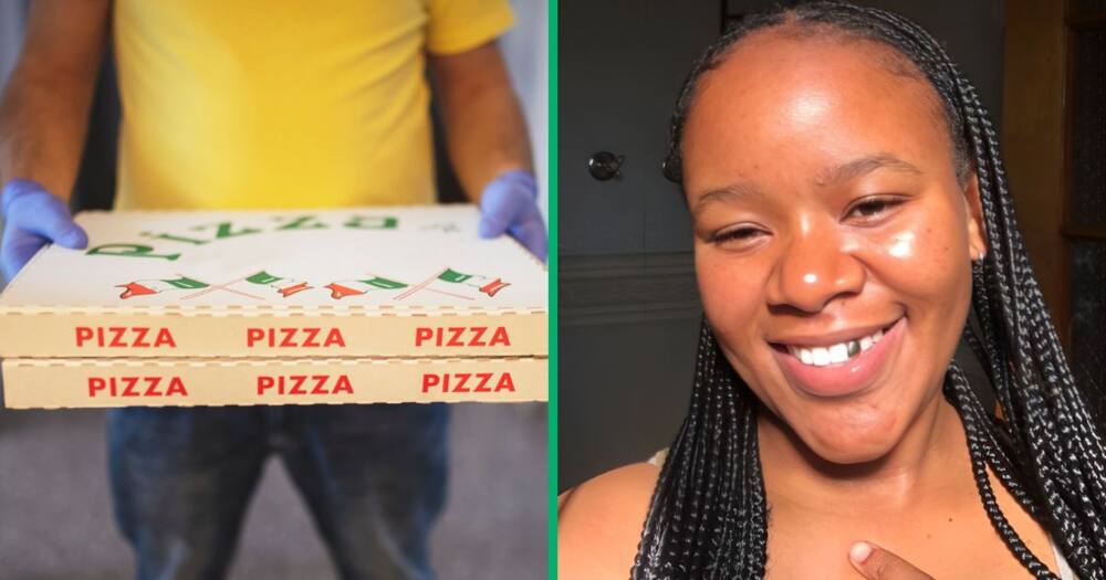A South African woman on TikTok shared a video about her pizza order mishap