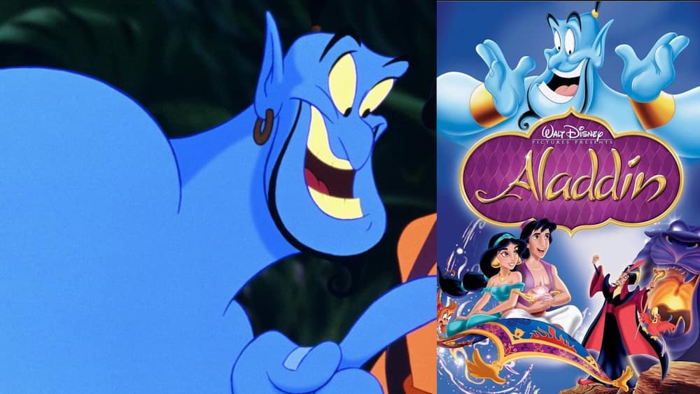 A poster of Genie from Aladdin