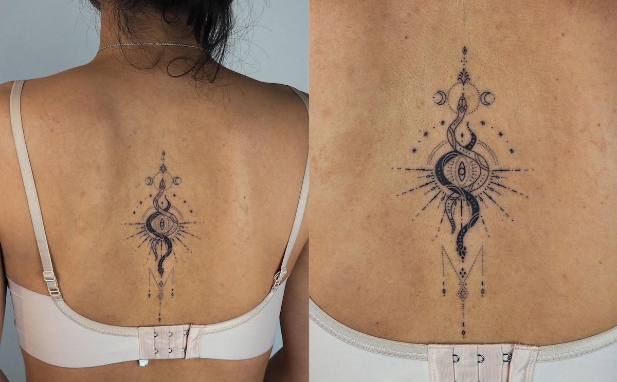 Delicate Flower Spine Tattoos | TikTok