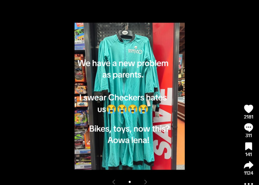 Lol: Checkers Sixty60 onesies have Mzansi in stitches, photo shared on TikTok