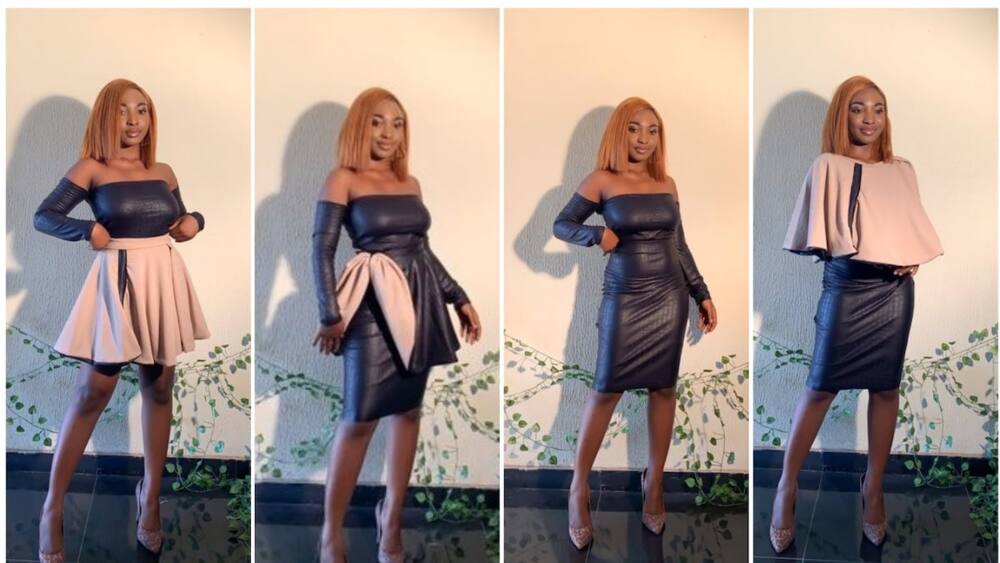 Again, Nigerian tailor wows many with dress that can be worn in 5 different ways