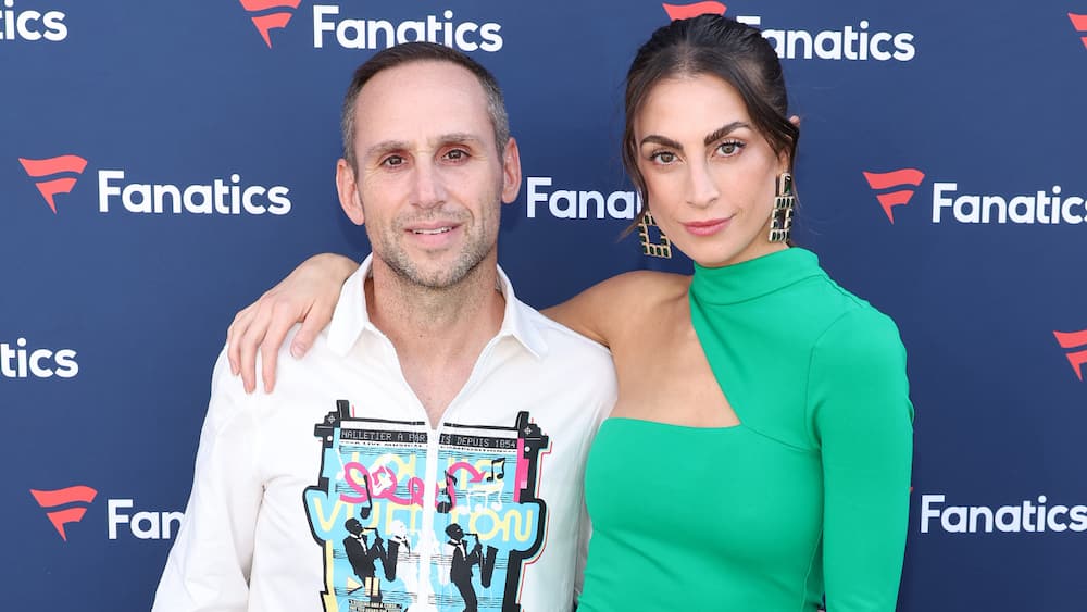 Businessman Michael Rubin with girlfriend Camille during the 2023 Fanatics Super Bowl Party at Biltmore Hotel in February 2023.