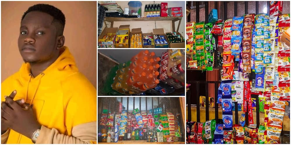 Reactions as young Nigerian student turns hostel room to small shop, has been bale to employ someone