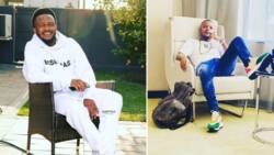 Kwesta and Kabza De Small bond over pap en vleis and a ngud', Mzansi reacts: "Y'all look like brothers"