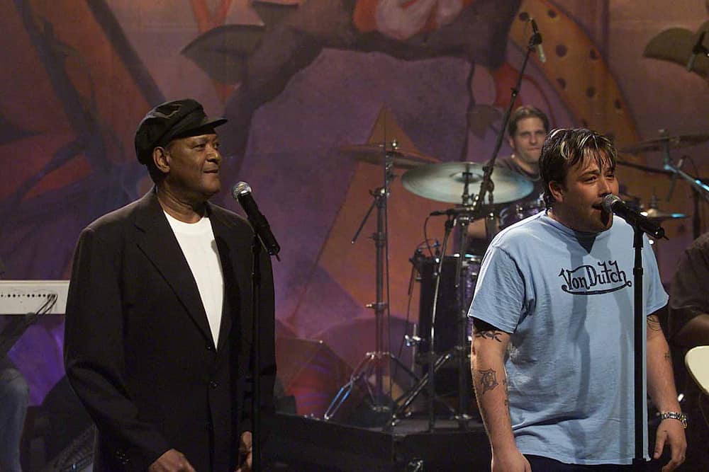 Musical guests Dobie Gray and Uncle Kracker performing during The Tonight Show