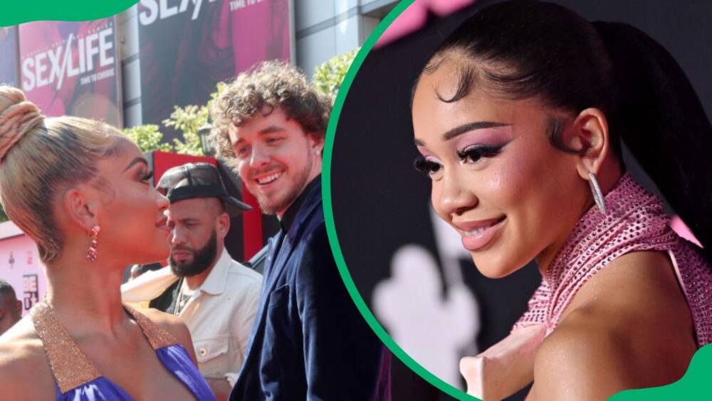 Saweetie and Jack Harlow attending the 2021 BET Awards 2021 (L). Quiava during the MTV Video Music Awards in 2023 (R)