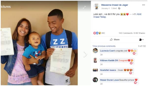 Young mom gave birth and passes matric: “We did it for you”