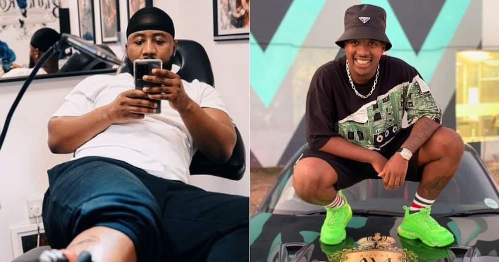 Cassper Nyovest, accused of trying, to get, Andile Mpisane, to promote, his sneakers