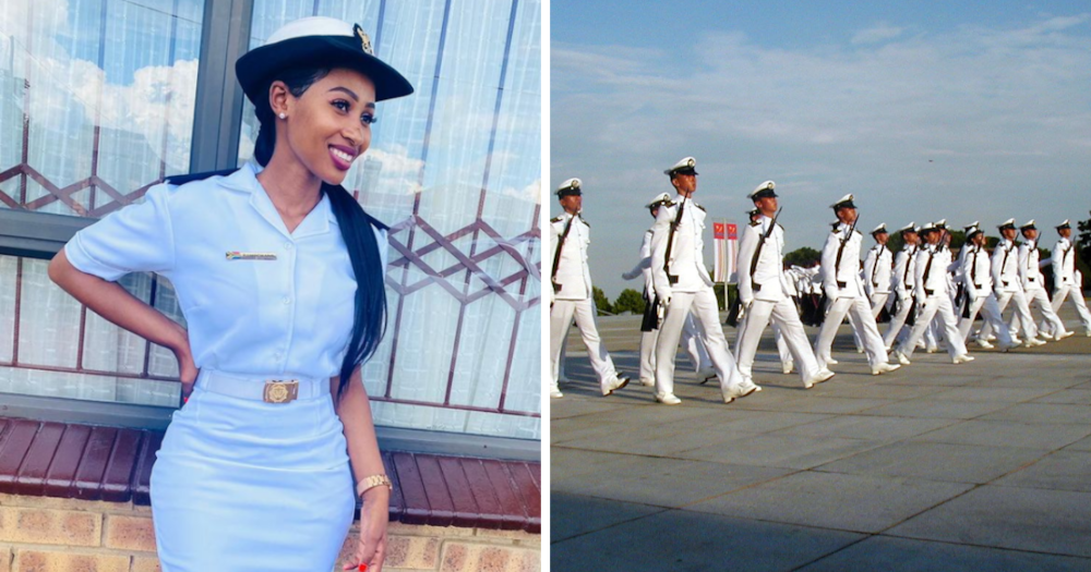 SA Navy, beauty, navy uniform, on-duty, in service, confident