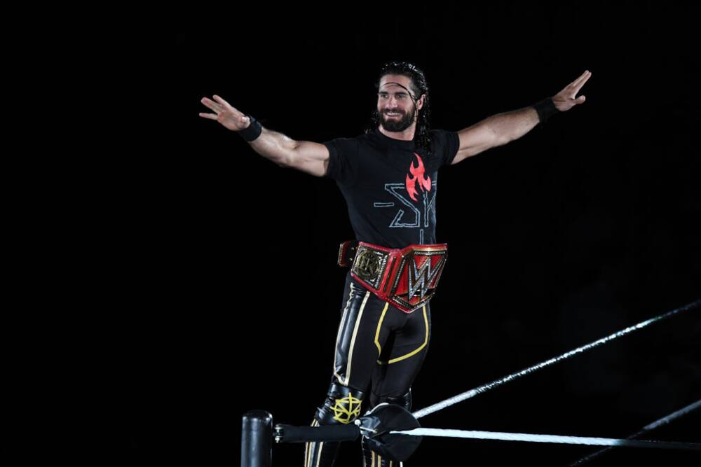 Seth Rollins is in his element in the ring at WWE Live Tokyo. 
Source: Etsuo Hara/Getty Images.