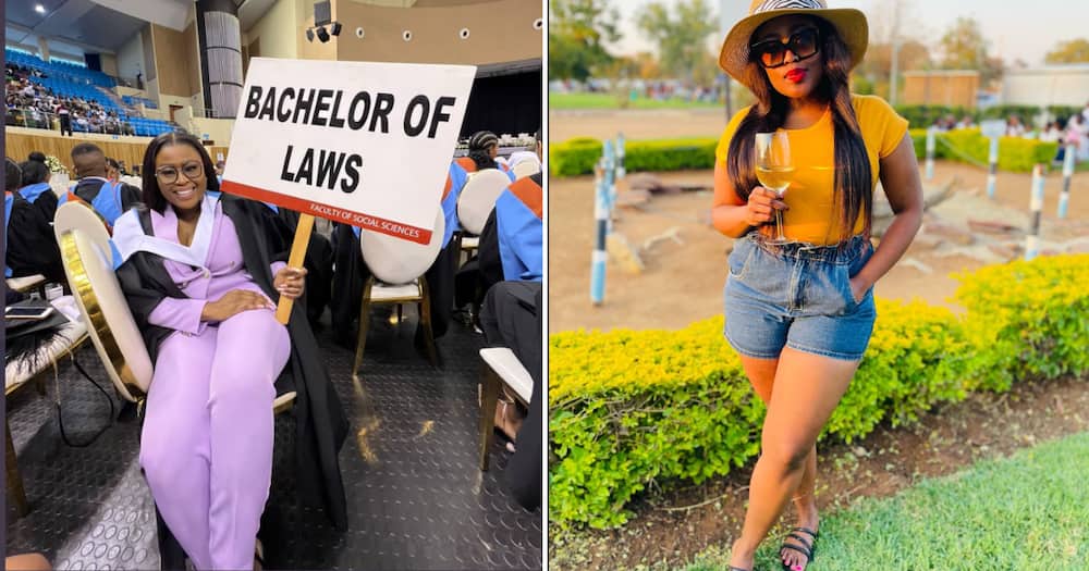 A woman celebrated her law degree with peeps online.