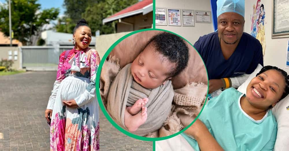 Nozibele Qamngana-Mayab and Sikhumbuzo 's welcomed their long-awaited baby into the world.