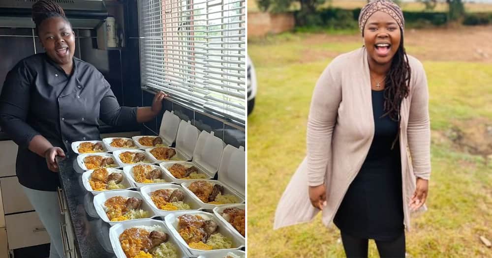 The woman uses her cooking skills to feed people who need it most
