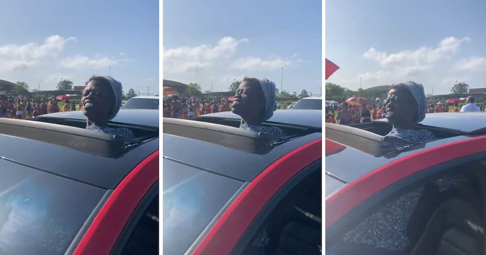 Woman Uncomfortably Peeps Out of Car Sunroof in Funny Video, SA Laughs  Hysterically: “New Official Meme” 