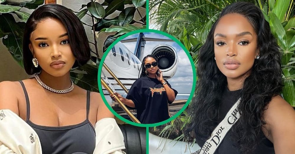 Ayanda Thabethe proved that she really flew in a private jet