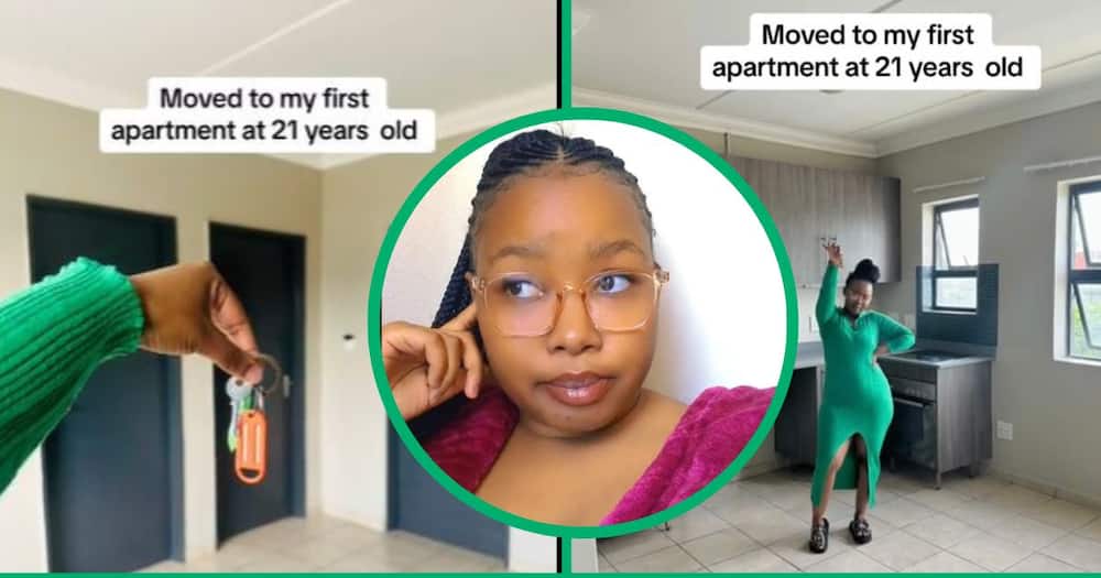 Young woman moved into her own apartment at 21 years old