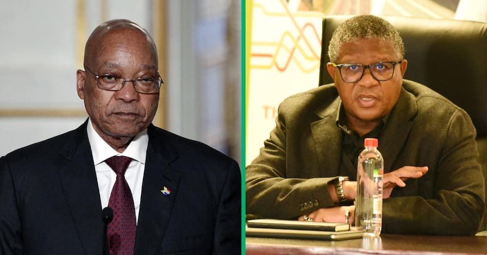 Former South African President Jacob Zuma and ANC SG Fikile Mbalula