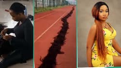 Nigerian lady sets new Guinness World Record for longest handmade wig, spends R45k making i