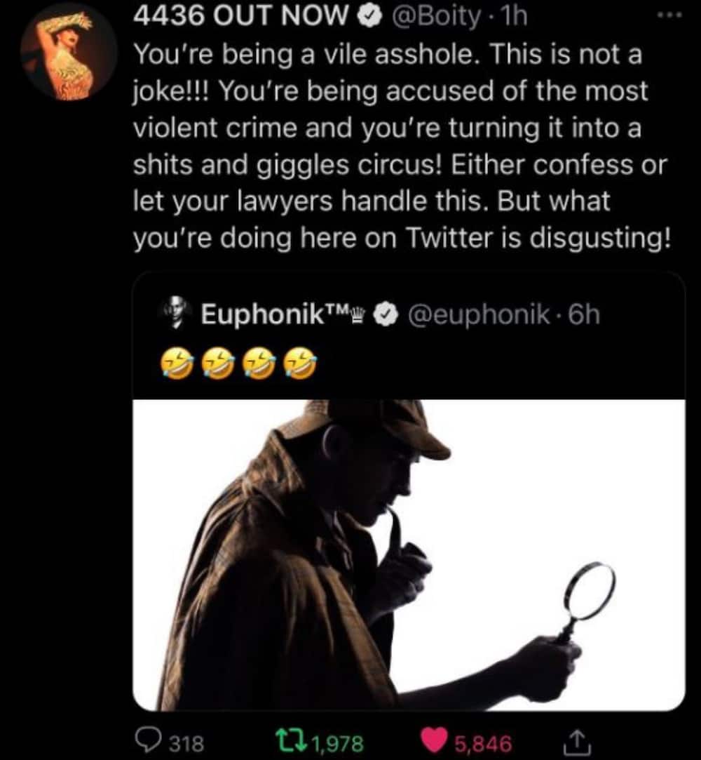Boity Slams Euphonik and Calls Him Disgusting for His Behaviour Online