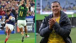 Bok winger Cheslin Kolbe speaks about his World Cup-winning charge down against France