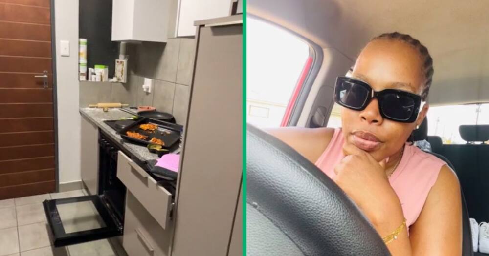 A TikTok mom showed her followers hw her daughter left her kitchem messy afte making a pizza.