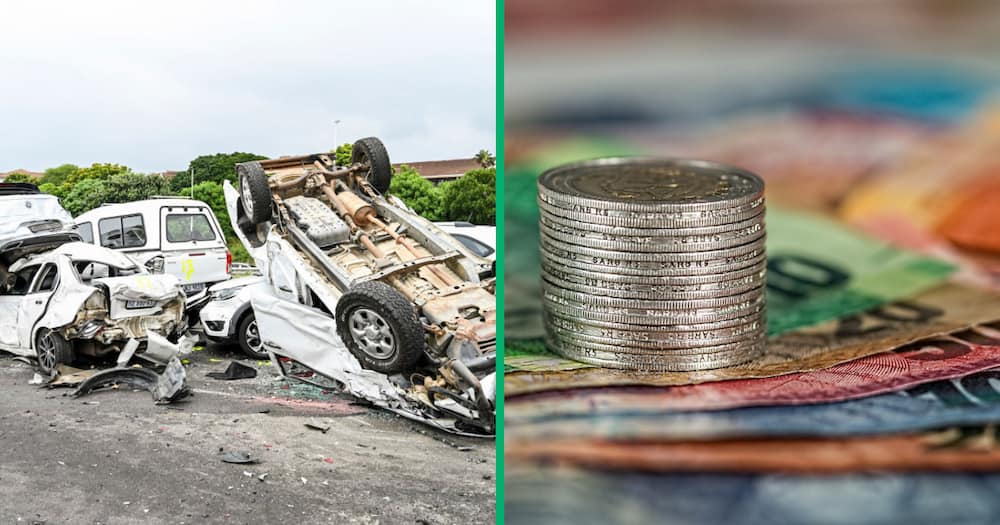Car accident and money.