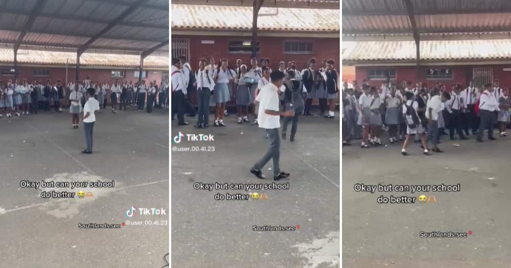 Schoolchildren dancing on TikTok