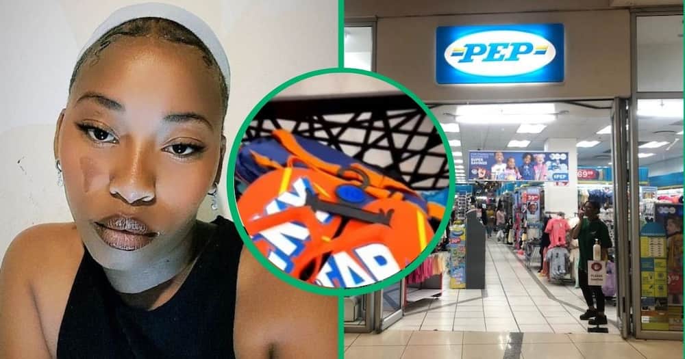 Woman finds Pep Luck Star branded flipflops