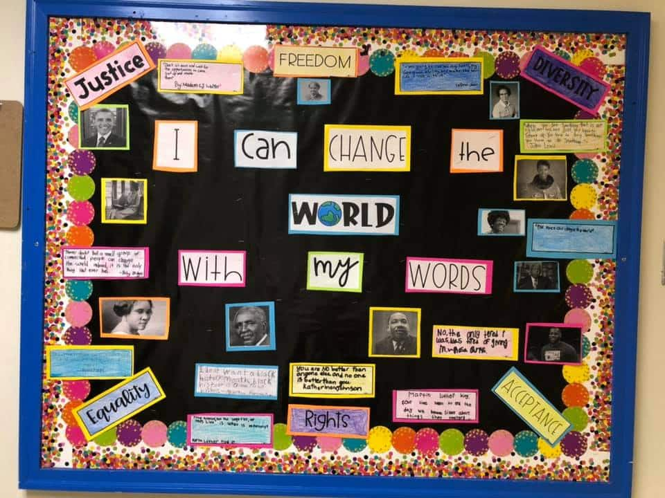 black history month bulletin board for preschool