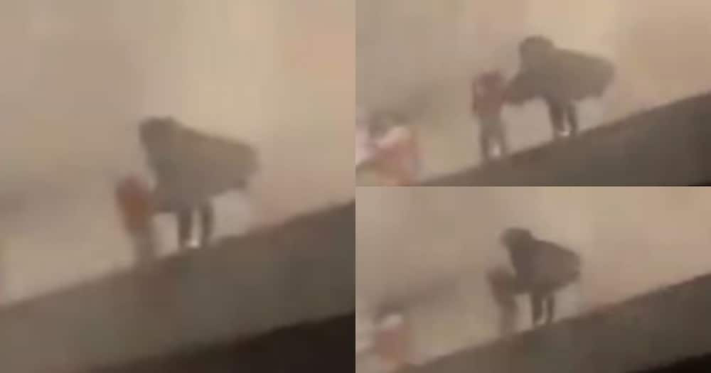 SA mother throws baby off roof to her safety during looting