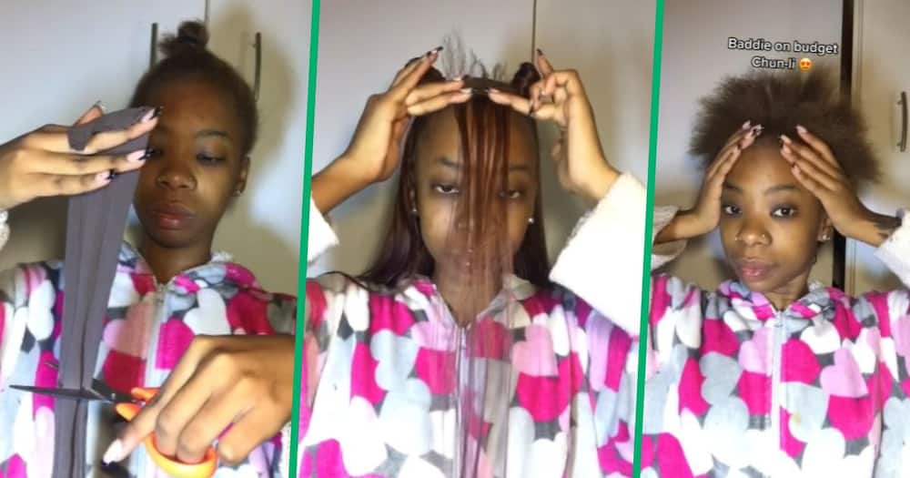 TikTok video of woman's hair DIY inspired by Nicki Minaj