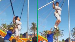 Woman at Port Elizabeth Funworld loses wig, TikTok video of flying lace front leaves Mzansi in tears
