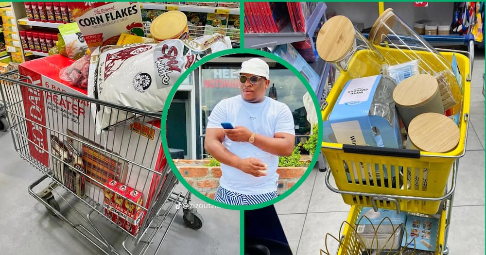 Pictures in TikTok Video of Man's Epic Shopping Haul Overflowing with ...