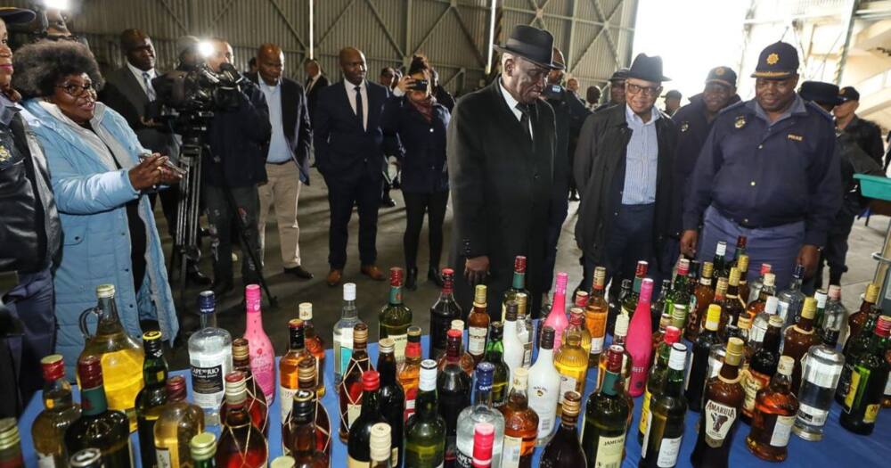 Police Minister Bheki Cele destroys alcohol Khayelitsha mass shooting SA reacts