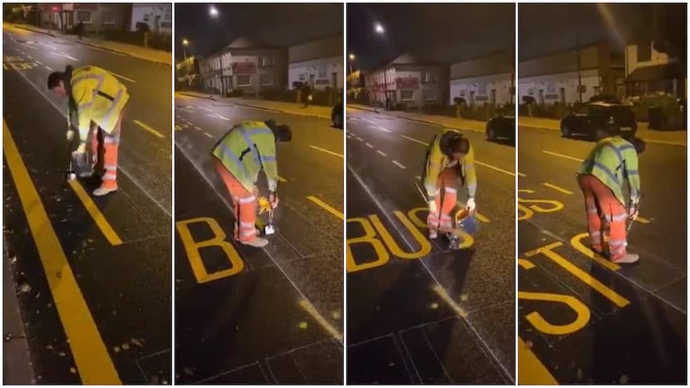 Viral video shows amazing footwork of a painter who made great artowk on the road