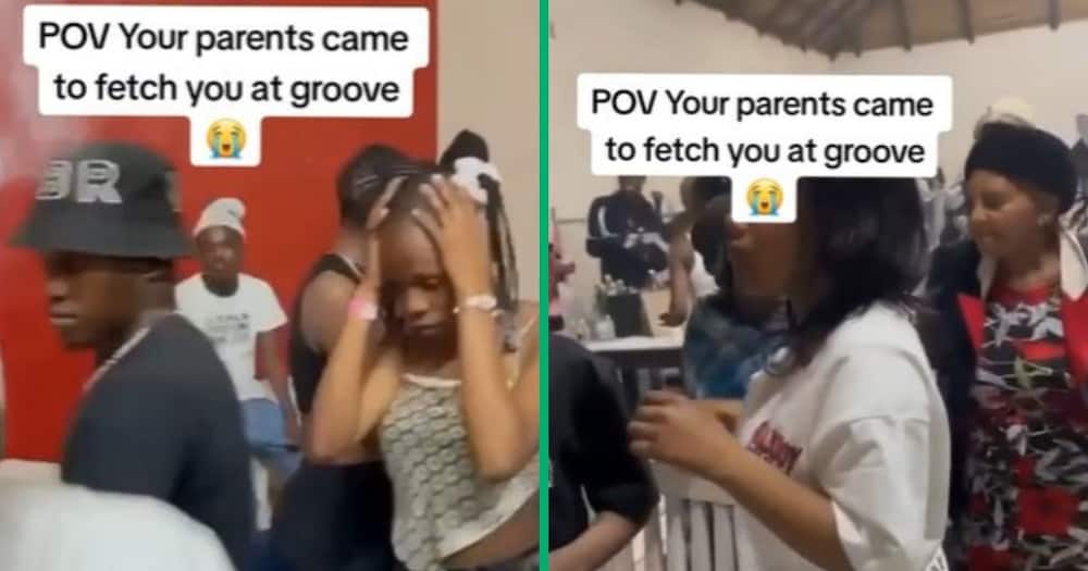 TikTok video of parent fetching daughter at groove