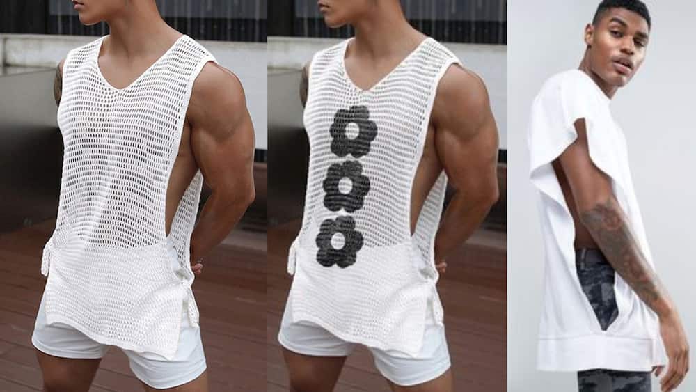 Sleeveless tank top with open sides