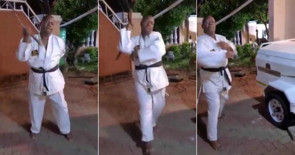 “Ubab Lee”: Man Shares His Hilarious Karate Moves, Leaves Mzansi in Stitches