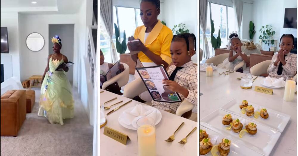 A loving mom treated her kids to a wonderful and fancy restaurant experience.