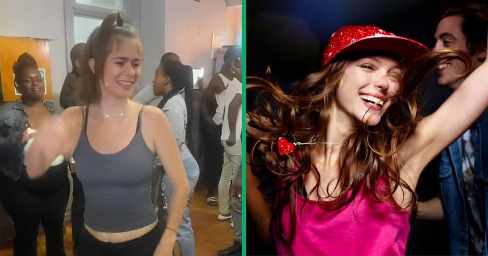Mzansi was impressed by a white woman's dance moves to Gqom.
