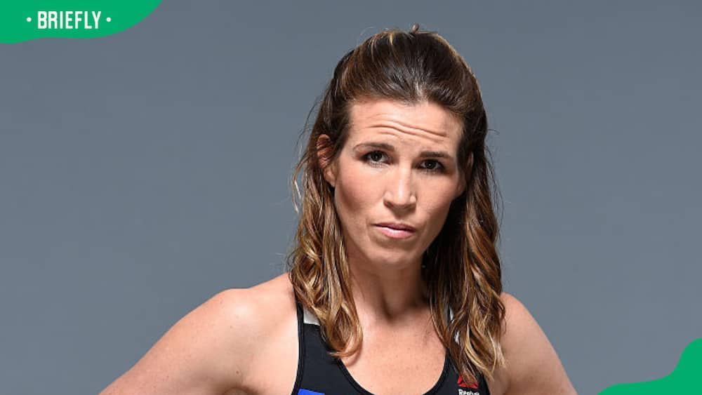 Leslie Smith during a UFC photo session at the Brisbane Marriott Hotel