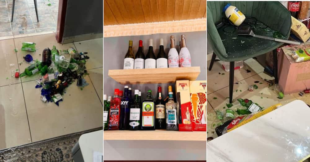 Haibo: Man Ruins Ke Dezemba With Faulty Shelves, Spills Pricey Liquor on Floor