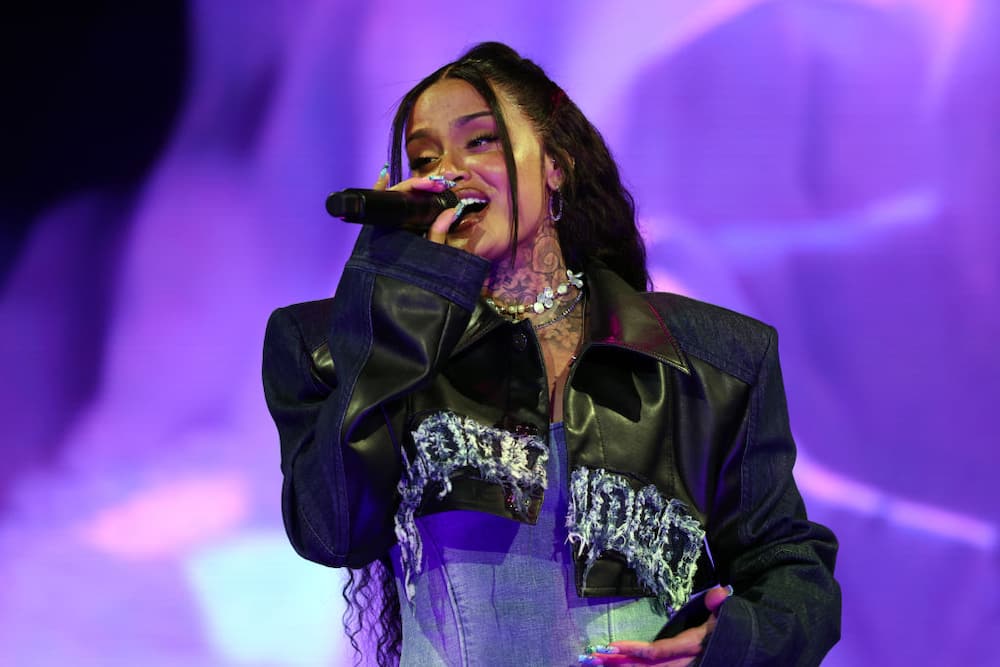 Kehlani performing during the 2023 WNBA All-Star game