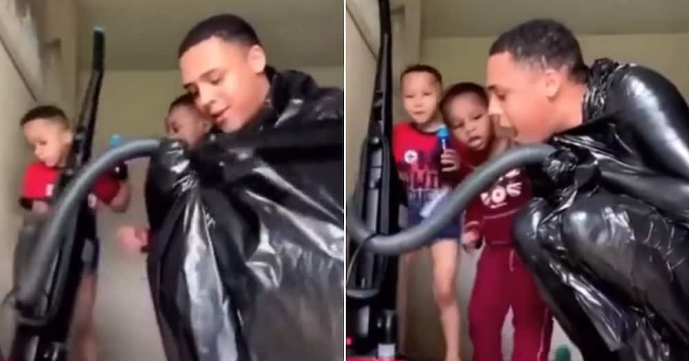 A funny clip, vacuum-sealed in trash bag, brothers, social media